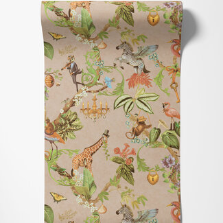 Dutch Wallcoverings Dutch Wallcoverings - Imaginarium 3 - Safari Symphony Soft Pink - 14261
