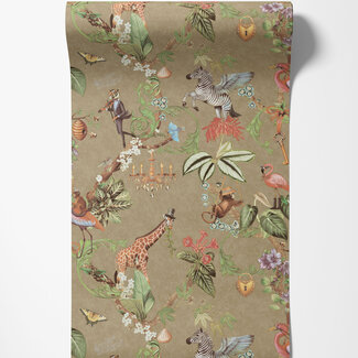 Dutch Wallcoverings Dutch Wallcoverings - Imaginarium 3 - Safari Symphony Gold - 14263