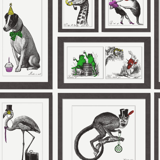 Dutch Wallcoverings Dutch Wallcoverings - Imaginarium 3 - Mad Dogs Multi - Papierbehang - 10m x 53cm - 97921