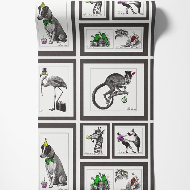 Dutch Wallcoverings Dutch Wallcoverings - Imaginarium 3 - Mad Dogs Multi - Papierbehang - 10m x 53cm - 97921