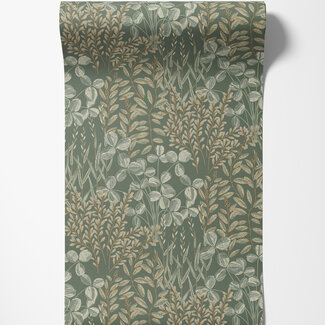 Dutch Wallcoverings Dutch Wallcoverings - Inia- Inia groen - A78901