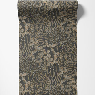 Dutch Wallcoverings Dutch Wallcoverings - Inia- Inia zwart - A78903