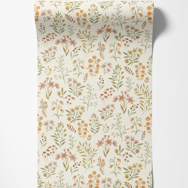 Dutch Wallcoverings Dutch Wallcoverings - Inia- Placed Posey rood - Vliesbehang - 10m x 53cm - A80102