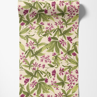 Dutch Wallcoverings Dutch Wallcoverings - Inia- Morgane groen/paars - A80402