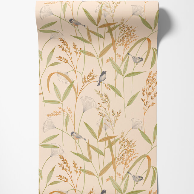 Dutch Wallcoverings Dutch Wallcoverings - Inia- Azuria groen - Vliesbehang - 10m x 53cm - A83501