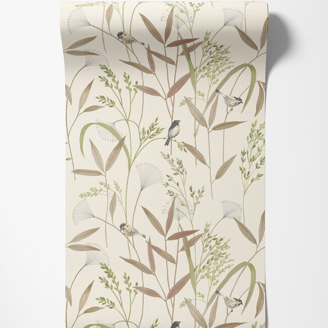 Dutch Wallcoverings Dutch Wallcoverings - Inia- Azuria beige - Vliesbehang - 10m x 53cm - A83502