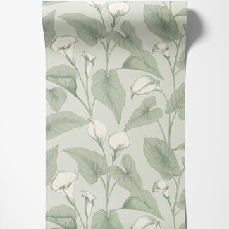 Dutch Wallcoverings Dutch Wallcoverings - Inia- Calla groen - A83601