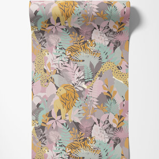 Dutch Wallcoverings Papierbehang - Dream Catcher- Animal Kingdom Pink - 13070
