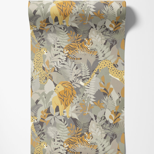 Dutch Wallcoverings Dutch Wallcoverings - Dream Catcher- Animal Kingdom Neutral - Papierbehang - 10m x 53cm - 13072