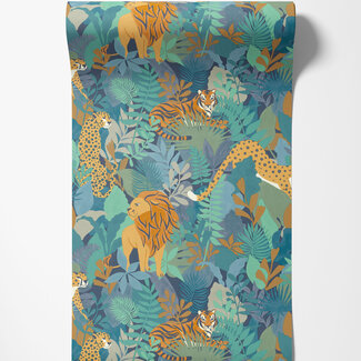 Dutch Wallcoverings Papierbehang - Dream Catcher- Animal Kingdom Blue - 13073