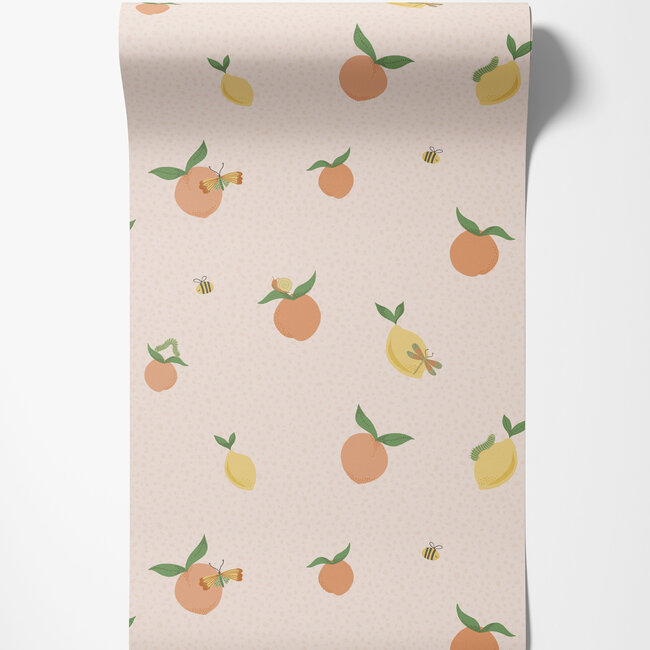 Dutch Wallcoverings Dutch Wallcoverings - Dream Catcher- Tutti Fruity Coral/Orange - Papierbehang - 10m x 53cm - 13271