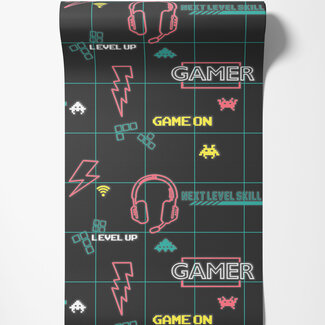 Dutch Wallcoverings Papierbehang - Dream Catcher- Gamer Black/Pink - 13311