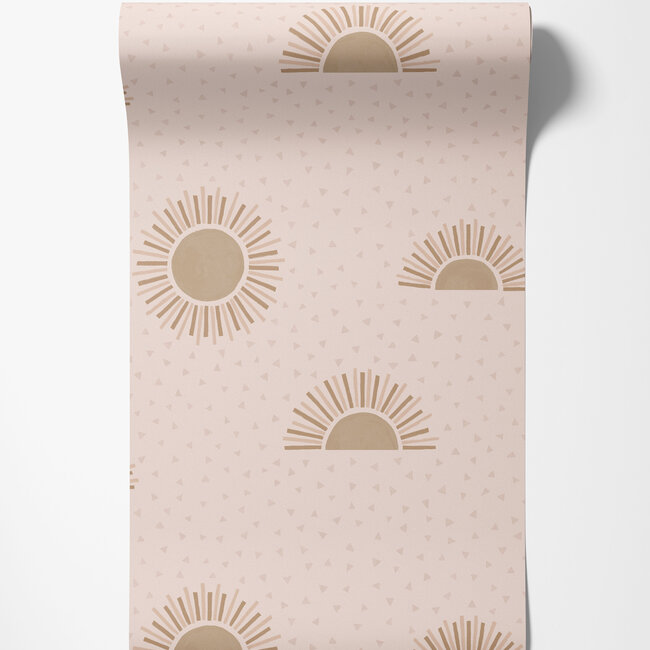 Dutch Wallcoverings Dutch Wallcoverings - Dream Catcher- Sunbeam Pink - Papierbehang - 10m x 53cm - 13321