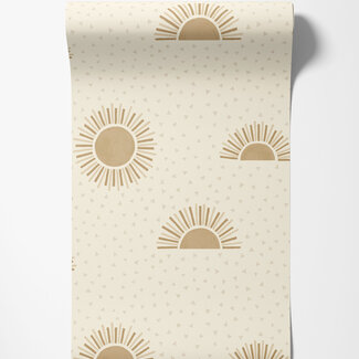 Dutch Wallcoverings Papierbehang - Dream Catcher- Sunbeam Beige/Gold - 13322