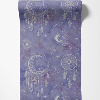 Dutch Wallcoverings Papierbehang - Dream Catcher- Dreamc. Purple/Silvr - 13331 Dutch Wallcoverings Papierbehang - Dream Catcher- Dreamc. Purple/Silvr - 13331