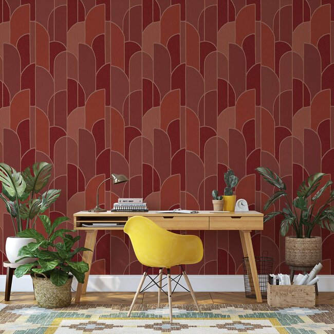 Dutch Wallcoverings Dutch Wallcoverings - Exclusive Threads Arch For. Burnt O - Vliesbehang - 10m x 53cm - TP422935
