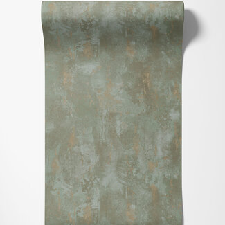 Dutch Wallcoverings Vliesbehang - Textured Plains beton groen/beige - TP1010