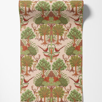 Dutch Wallcoverings Vliesbehang - Tapestry Nordic Deer Forest Green - TP422303
