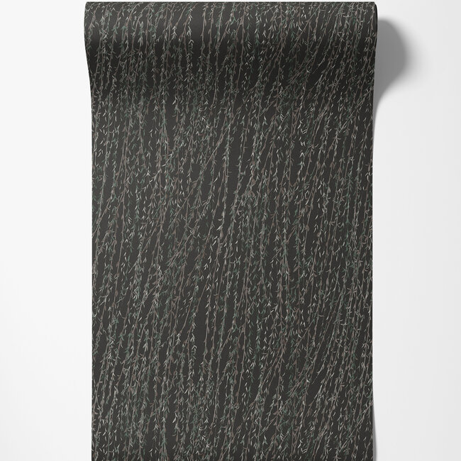 Dutch Wallcoverings Dutch Wallcoverings - Tapestry Willow Steamside Black - Vliesbehang - 10m x 53cm - TP422506
