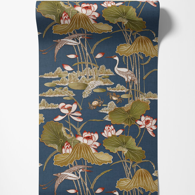 Dutch Wallcoverings Dutch Wallcoverings - Tapestry Lotus Pond Purple - Vliesbehang - 10m x 53cm - TP422705