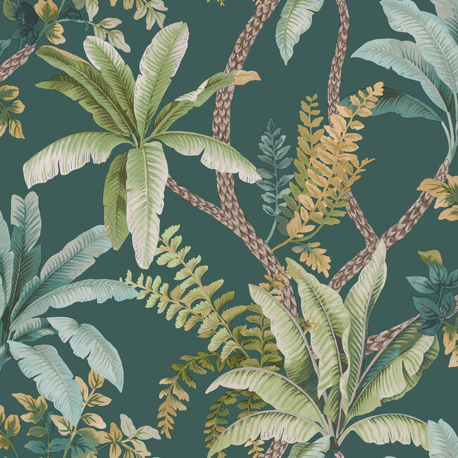 Dutch Wallcoverings Dutch Wallcoverings - FC Journey to the East - Saranda Teal - Vliesbehang - 10m x 53cm - 91821