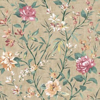 Dutch Wallcoverings Dutch Wallcoverings - FC Journey to the East - Sazanka Taupe - 91851
