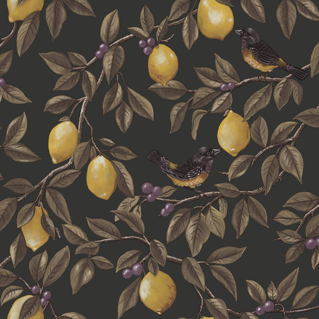 Dutch Wallcoverings Dutch Wallcoverings - FC Tales of the Manor - Ponderosa Charcoal - Vliesbehang - 10m x 53cm - 91892