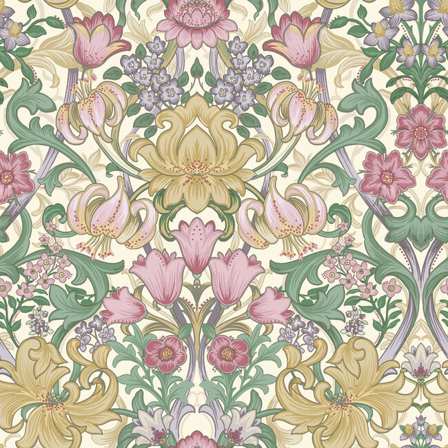 Dutch Wallcoverings Dutch Wallcoverings - FC Tales of the Manor - Fleurmont Cream - Vliesbehang - 10m x 53cm - 91902