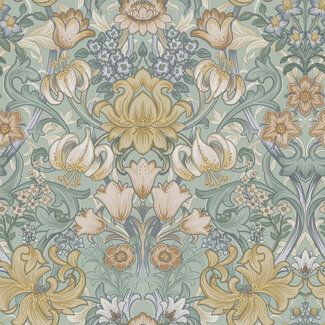 Dutch Wallcoverings Dutch Wallcoverings - FC Tales of the Manor - Fleurmont Aqua - 91904