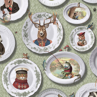 Dutch Wallcoverings Dutch Wallcoverings - FC Tales of the Manor - FC Tales of the Manor Sage - 91962