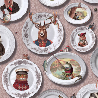 Dutch Wallcoverings Dutch Wallcoverings - FC Tales of the Manor - FC Tales of the Manor Blush - 91963