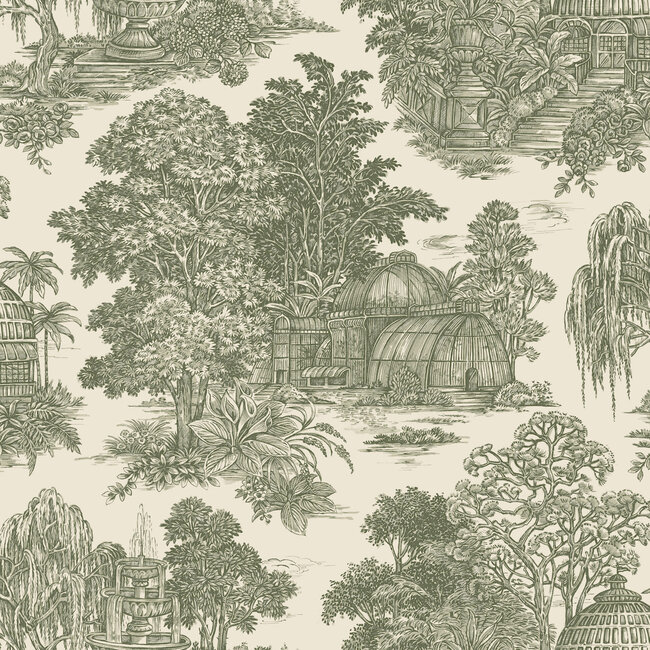 Dutch Wallcoverings Dutch Wallcoverings - FC Tales of the Manor - Blenheim Green - Vliesbehang - 10m x 53cm - 91970
