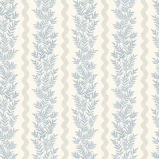 Dutch Wallcoverings Dutch Wallcoverings - FC Tales of the Manor - Pipkin Stripe Neutral/Blue - 91981