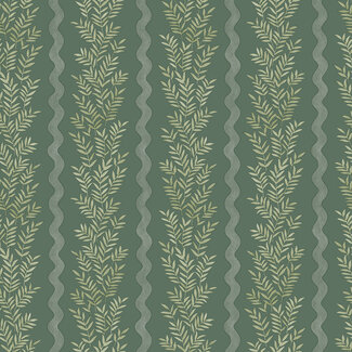 Dutch Wallcoverings Dutch Wallcoverings - FC Tales of the Manor - Pipkin Stripe Green - 91983