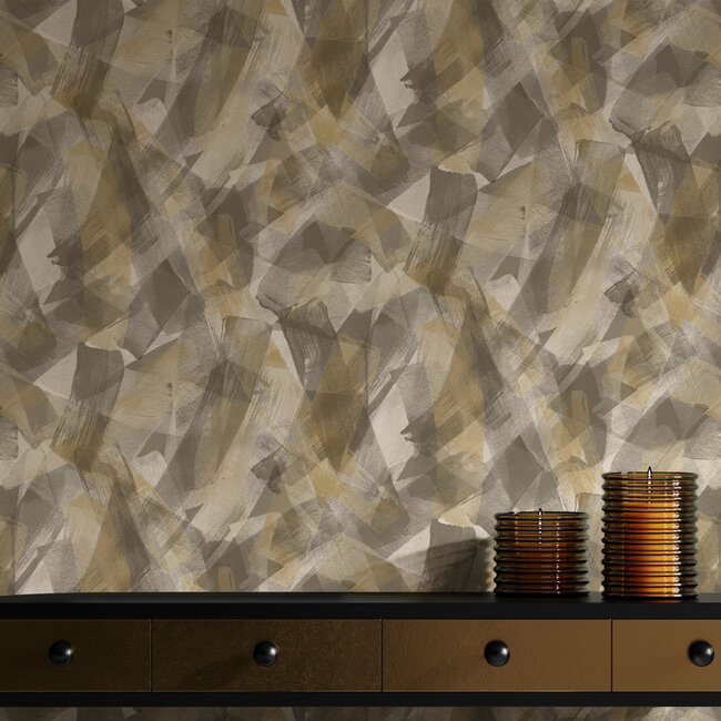 Dutch Wallcoverings Dutch Wallcoverings - FC Arabesque- Artistry Charc/bronze - Vliesbehang - 10m x 53cm - 36320