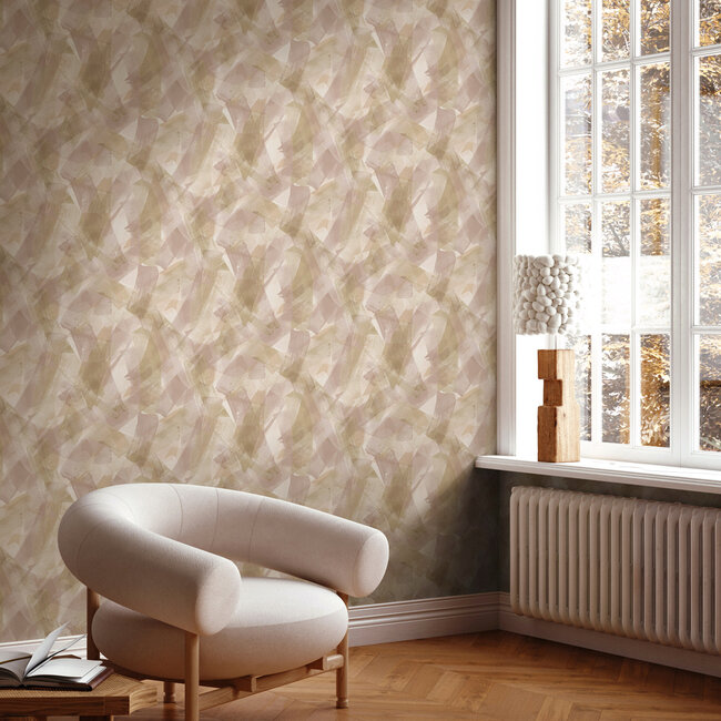 Dutch Wallcoverings Dutch Wallcoverings - FC Arabesque- Artistry Blush Coral - Vliesbehang - 10m x 53cm - 36321