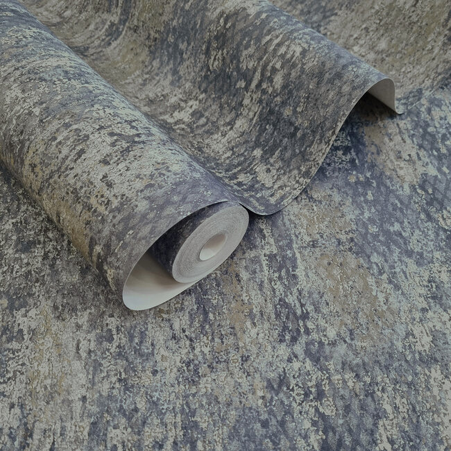 Dutch Wallcoverings Dutch Wallcoverings - FC Arabesque- Austin Navy - Vliesbehang - 10m x 53cm - 36335