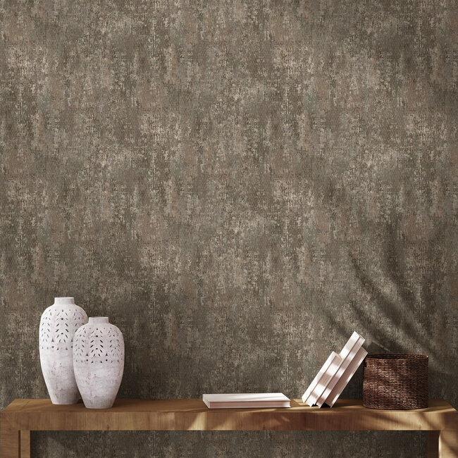 Dutch Wallcoverings Dutch Wallcoverings - FC Arabesque- Austin Mocha - Vliesbehang - 10m x 53cm - 36337