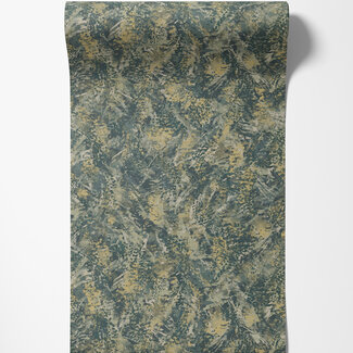 Dutch Wallcoverings Dutch Wallcoverings - FC Arabesque- Pluma Teal Gold - 36341