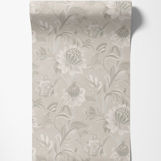 Dutch Wallcoverings Dutch Wallcoverings - FC Arabesque- Cecelia Dove Grey - 36350