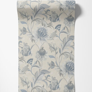 Dutch Wallcoverings Dutch Wallcoverings - FC Arabesque- Cecelia Blue Dove - 36355