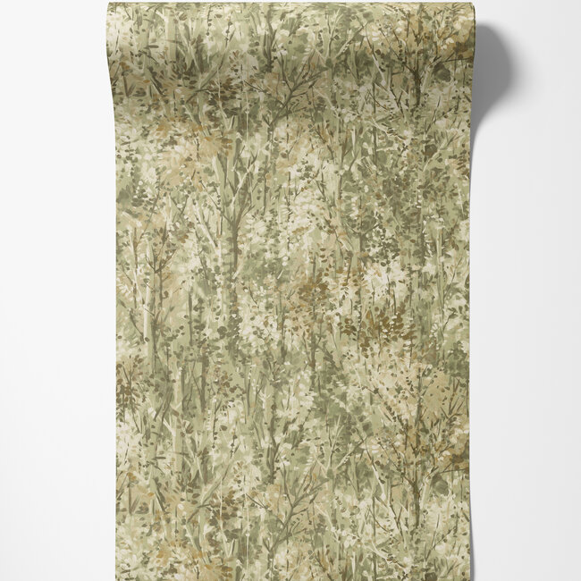 Dutch Wallcoverings Dutch Wallcoverings - FC Arabesque- Verdant Sage - Vliesbehang - 10m x 53cm - 36361