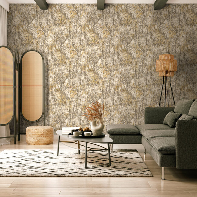 Dutch Wallcoverings Dutch Wallcoverings - FC Arabesque- Verdant Orange - Vliesbehang - 10m x 53cm - 36365