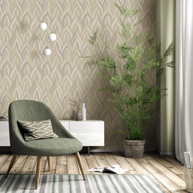 Dutch Wallcoverings Dutch Wallcoverings - FC Arabesque- Arabesque Neutral - Vliesbehang - 10m x 53cm - 36370