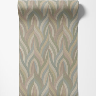 Dutch Wallcoverings Dutch Wallcoverings - FC Arabesque- Arabesque Blush Aqua - 36371