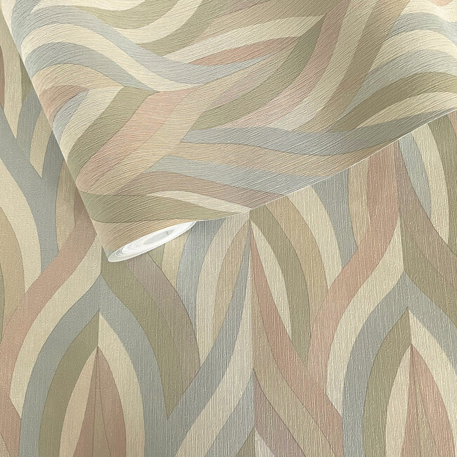 Dutch Wallcoverings Dutch Wallcoverings - FC Arabesque- Arabesque Blush Aqua - Vliesbehang - 10m x 53cm - 36371