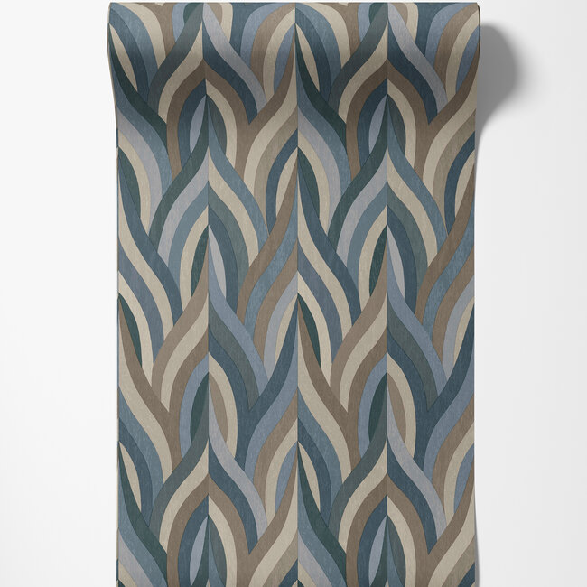 Dutch Wallcoverings Dutch Wallcoverings - FC Arabesque- Arabesque Blue - Vliesbehang - 10m x 53cm - 36372