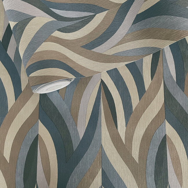 Dutch Wallcoverings Dutch Wallcoverings - FC Arabesque- Arabesque Blue - Vliesbehang - 10m x 53cm - 36372