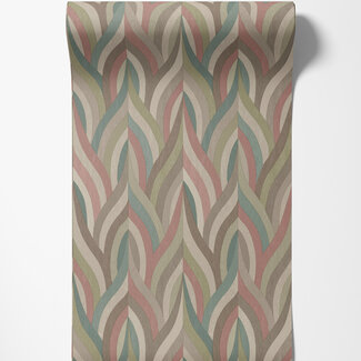 Dutch Wallcoverings Dutch Wallcoverings - FC Arabesque- Arabesque Red Teal - 36374