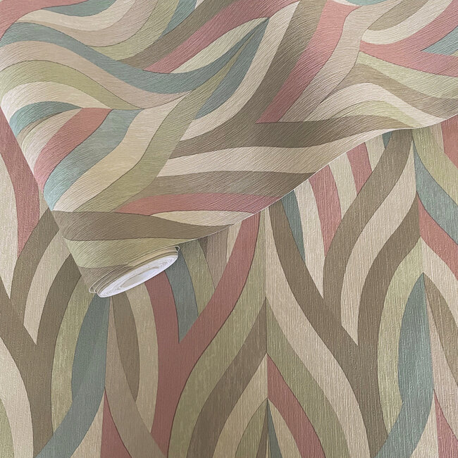 Dutch Wallcoverings Dutch Wallcoverings - FC Arabesque- Arabesque Red Teal - Vliesbehang - 10m x 53cm - 36374